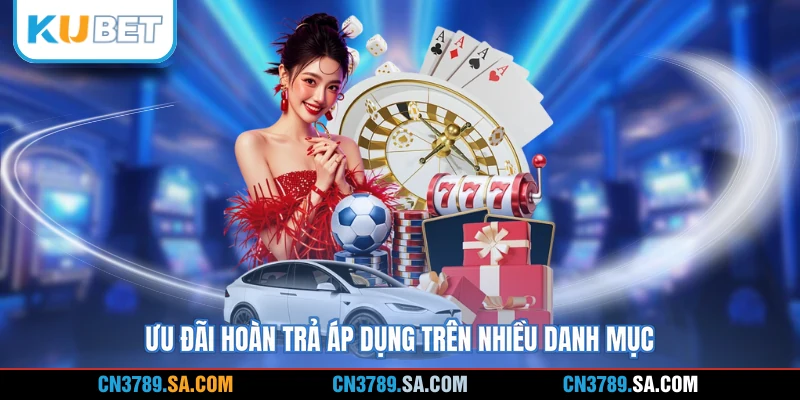 Ưu đãi hoàn trả áp dụng trên nhiều danh mục